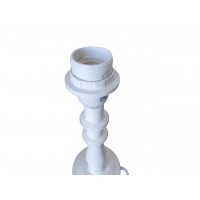 Lampa podłogowa w białym drewnianym drewnie, lampa stołowa stołowa, stopa do drewnianej lampy nocnej