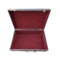 Vintage 1940 velha mala de madeira 1940 "New York South Hampton", antiga mala decorativa, decoração do barco a vapor