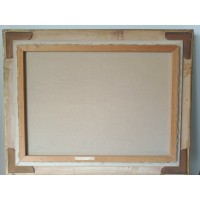 Stary obraz olejny na binoitacie Peter Panel Mets, owoce i szkło na stole / martwa natura