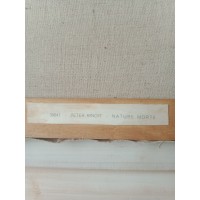 Vanha öljymaalaus Peter Peer Panel Bininoit Mets, hedelmät ja lasi pöydälle / asetelma