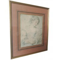 Estampe Portrett Ung kvinne med Cross - Peter - Peter Paul Rubens (1577-1640)