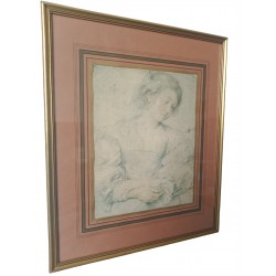 Estampe Portrett Ung kvinne med Cross - Peter - Peter Paul Rubens (1577-1640)