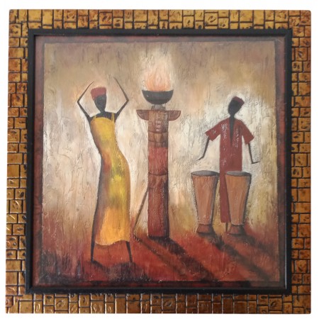 Pintura de decoração de parede de representação de dança africana