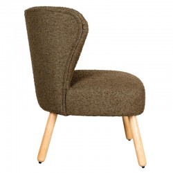 Fauteuil de salon en bouclette teintée en vert