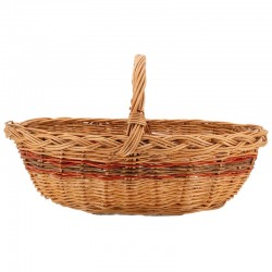 Mushroom basket in wicker buff