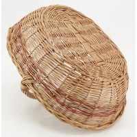 Mushroom basket in wicker buff