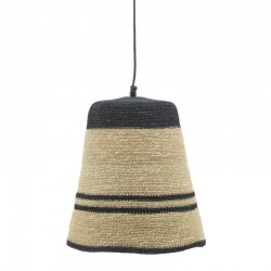Natuurlijke zeevaartlamp en zwarte tressing - Ambachtelijke elegantie en bohemien voor uw interieurverlichting