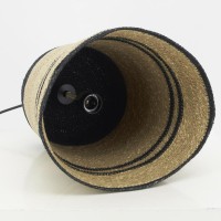 Naturalna lampa zawieszenia pierścieniowego i czarna zabarwiona