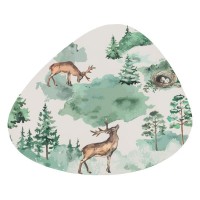 Lot de 6 sets de table en plastique vinyle, décor forêt