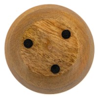 Saladier rond en bois de manguier et résine décor poissons ø 30 h 10cm