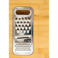 Planche à découper en bambou avec râpe et tiroirs