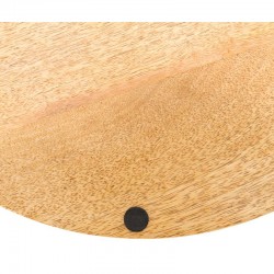 Okrągła taca w Mango Wood and Resin Decor kwiaty