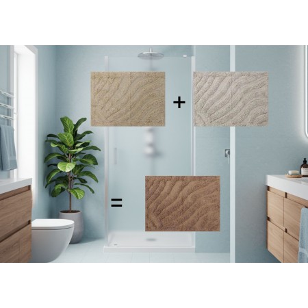 Alfombra de Baño de Algodón, Alfombra de Ducha Suave, Alfombra de Baño 80x50x0,5 cm