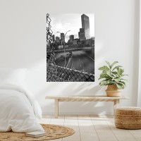 Affiche impression photographie noir et blanc | Évasion urbaine, architecture,route,ville