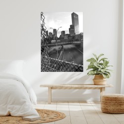Affiche impression photographie noir et blanc | Évasion urbaine, architecture,route,ville