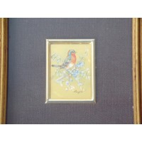 Lote de 4 molduras de madeira dourada Litografia para 23 Carat Gold Leaf