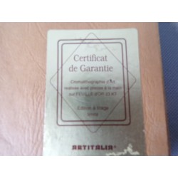 Lote de 4 molduras de madeira dourada Litografia para 23 Carat Gold Leaf