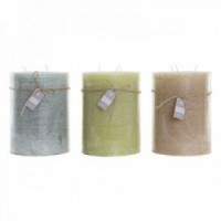 Candle DKD Home Decor Vanilla wax (3) (3 pieces)