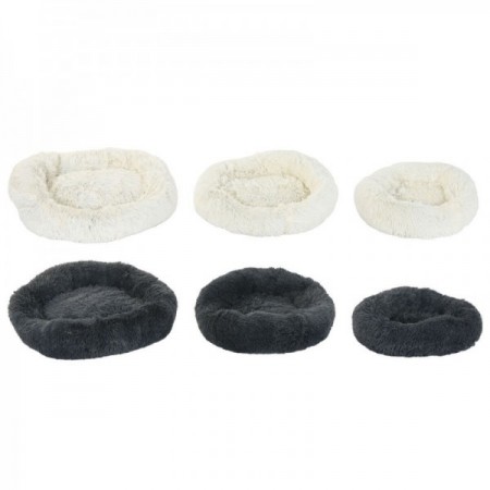 Cama de animal doméstico casa de espírito branco cinza escuro 43 x 64 x 16 cm 2 unidades