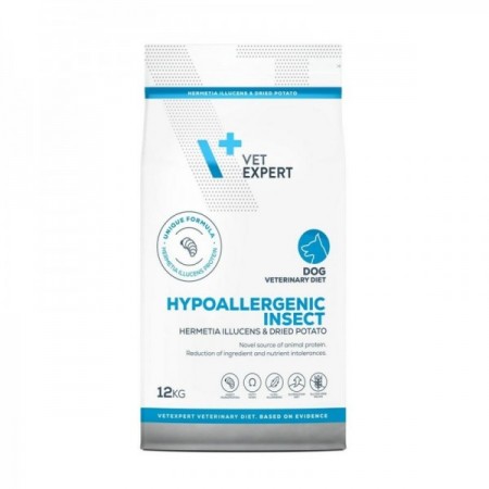 Nourriture VETEXPERT Hypoallergenic Insect Dog 12 kg