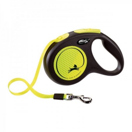 Snor til hund Flexi New Classic Neon 5 m størrelse S