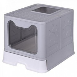 Bac à litière pour chats Diamentiq Yoko Blanc Gris Plastique