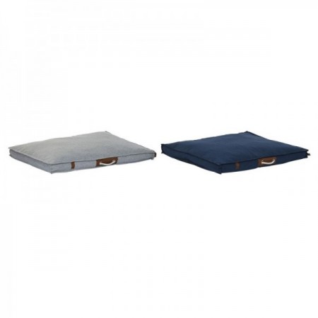 DKD Wohnkultur Inland Tierbett 88 x 68 x 10 cm blaue marine hellgrau 2 eile