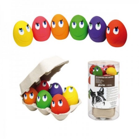 Gloria dog toy eggs size S latex (24 pcs)