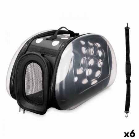 Plástico preto de mascow gaiola de transporte 233 x 20 x 33 cm 37 x 17 x 22 cm (6 unidades)