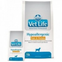 Nourriture Farmina Vet Life Hypoallergenic Fish & Potato Adulte Poisson 12 kg