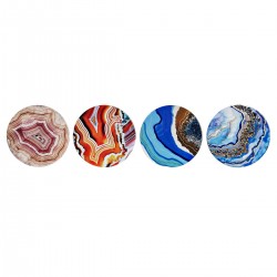Lote de 4 óculos redondos multicolored dolomite liège moderno