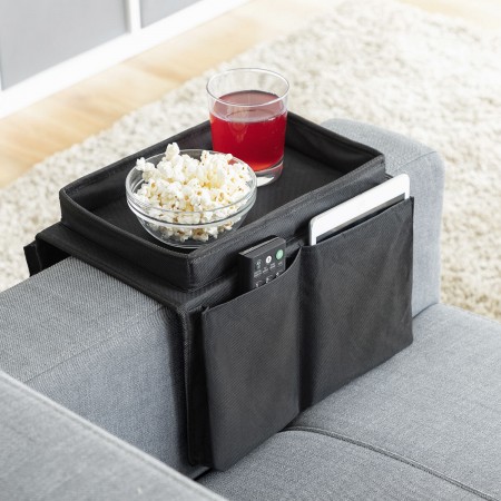 Tablett für Armlehnensofa, Pocket Storage Fernbedienung TV Wohnzimmer Tablett für Armlehnensofa, Pocket Storage Fernbedienung TV Wohnzimmer