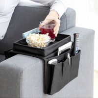 Tablett für Armlehnensofa, Pocket Storage Fernbedienung TV Wohnzimmer