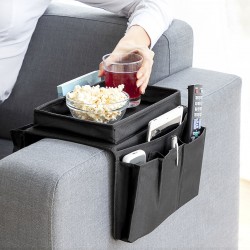 Tablett für Armlehnensofa, Pocket Storage Fernbedienung TV Wohnzimmer