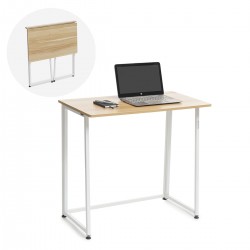 Oficina plegable, fácil de guardar, para espacio de trabajo pequeño