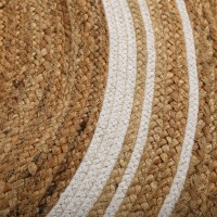Round rug in striped jute Ø 120 cm