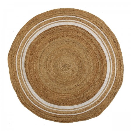 Round rug in striped jute Ø 120 cm Round rug in striped jute Ø 120 cm