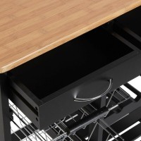 Kitchen Trolley Winner with black roulette 37 x 76 x 66 cm
