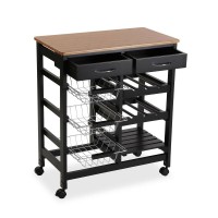 Kitchen Trolley Winner with black roulette 37 x 76 x 66 cm