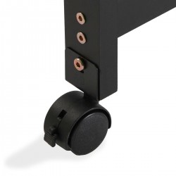 Vincitore del carrello della cucina con roulette nera 37 x 76 x 66 cm
