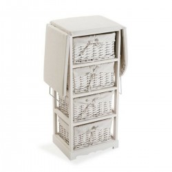 Møbler Bestil Strygebræt Træ Wicker White (30 x 85 x 110 cm)