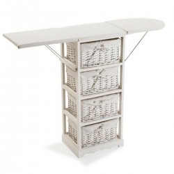 Furniture Order ironing board Wood wicker white (30 x 85 x 110 cm)