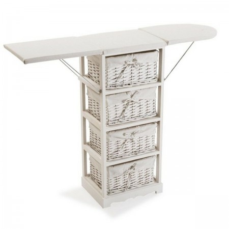 Møbler Bestil Strygebræt Træ Wicker White (30 x 85 x 110 cm) Møbler Bestil Strygebræt Træ Wicker White (30 x 85 x 110 cm)