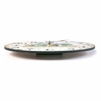 Reloj de pared Cocina redonda Metal "Hierba de jardín" 5 x 28 x 28 cm