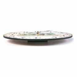 Wandklok ronde keuken metalen "tuingras" 5 x 28 x 28 cm