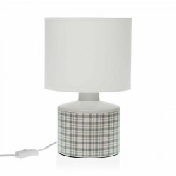 Lámpara de cama de cerámica de cerámica Lámpara de cama blanca gris blanca