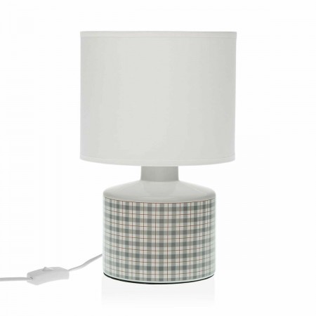 Lámpara de cama de cerámica de cerámica Lámpara de cama blanca gris blanca Lámpara de cama de cerámica de cerámica Lámpara de cama blanca gris blanca