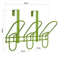 Jashouders voor metalen deuren 3 haken (12 x 26 x 20 cm)