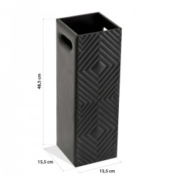 Porte-parapluie simili cuir Noir 15,5 x 48,5 x 15,5 cm