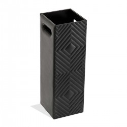 Black leather faux leather umbrella holder 15.5 x 48.5 x 15.5 cm